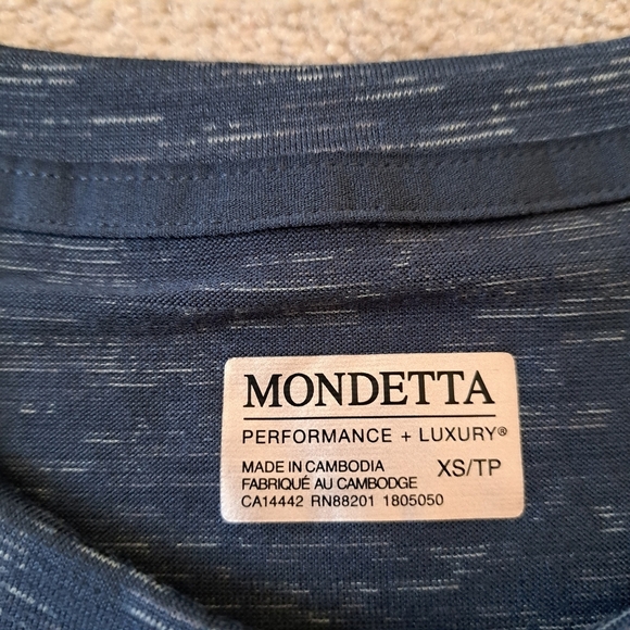 Mondetta Tee Short Sleeved Women's XS Blue Mix Active Top Lightweight T-shirt - Picture 8 of 11